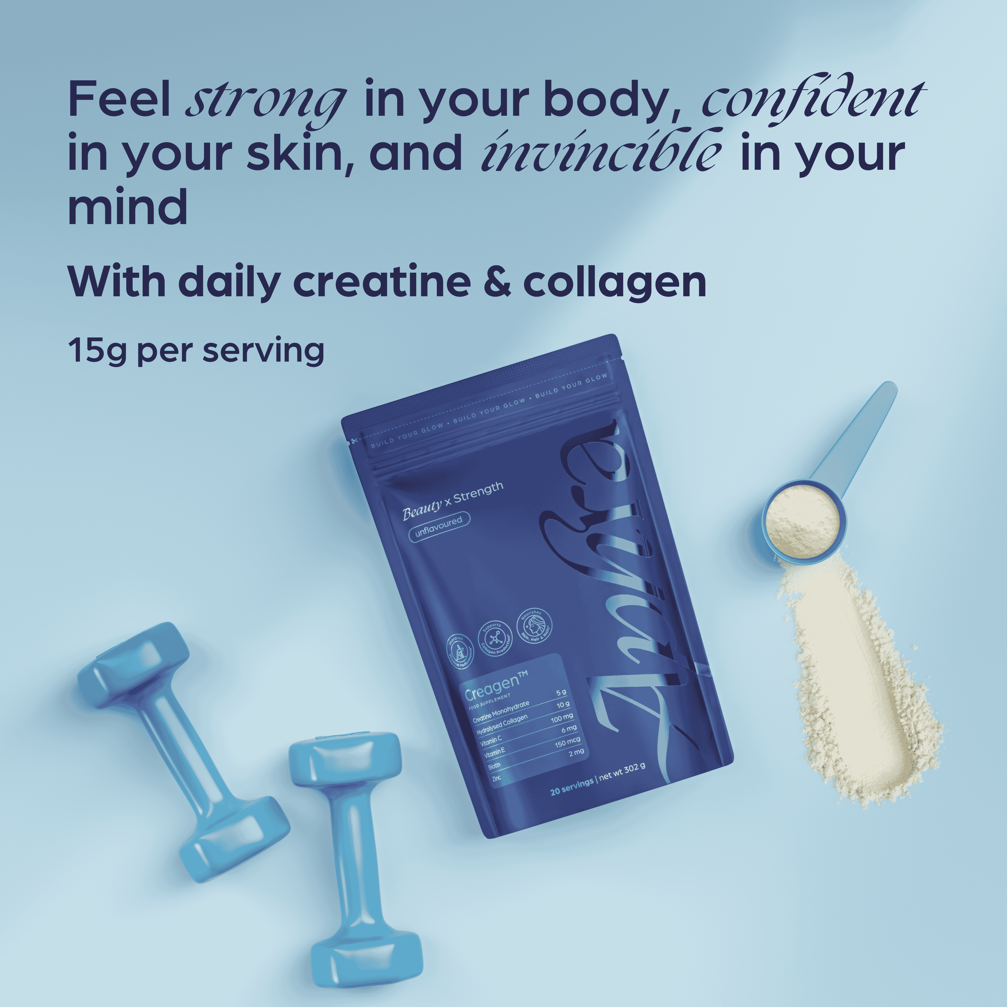 Creagen® 6-in-1 Creatine + Collagen Powder